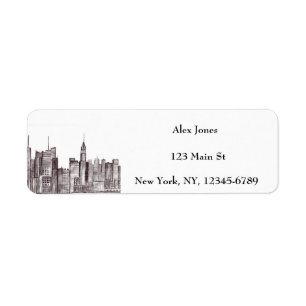 New York City Water Color Manhattan Skyline