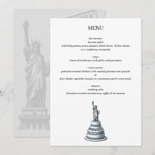 New York City Wedding Cake Menükarte