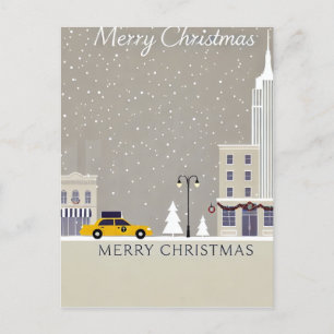 New York City Weihnachten   Ikonische Statue Big A Postkarte