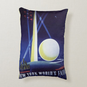 New York City World’s Fair 1939, Vintage Reise Dekokissen