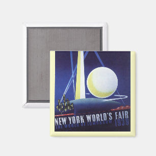 New York City World's Fair in 1939, Vintage Travel Magnet