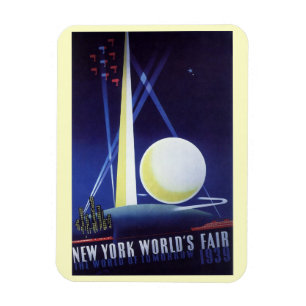 New York City World's Fair in 1939, Vintage Travel Magnet