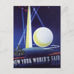 New York City World's Fair in 1939, Vintage Travel Postkarte