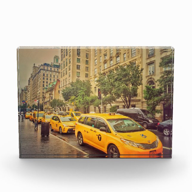 New York City Yellow Cabs on Street Fotoblock (Vorderseite)