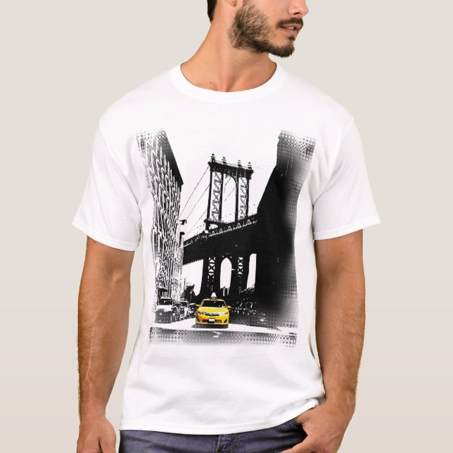 New York City Yellow Taxi Nyc Moderner Pop Kunst T-Shirt (Vorderseite)