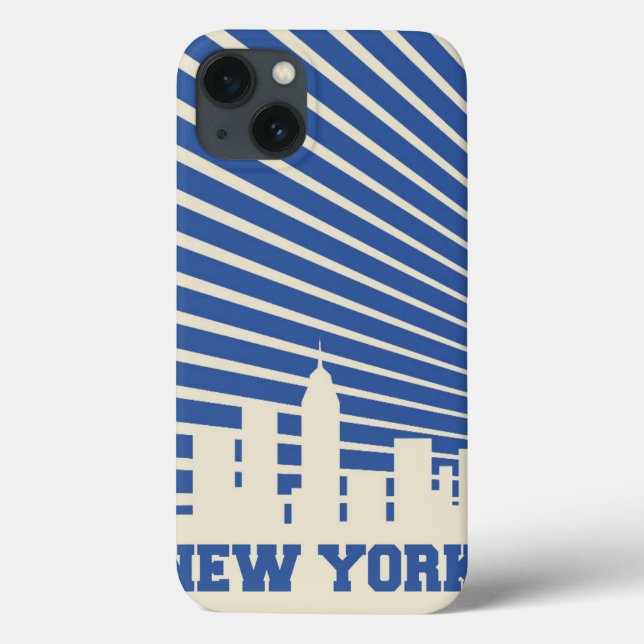 New- York Cityblau Case-Mate iPhone Hülle (Rückseite)