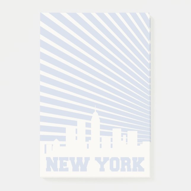New- York Cityblau Post-it Klebezettel (Vorderseite)