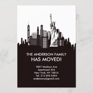 New- York Cityhimmel-Linie bewegliche Mitteilung Einladung