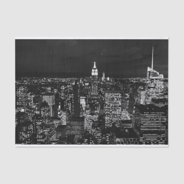 New- York CitynachtSkyline Seidenpapier (Vorderseite)