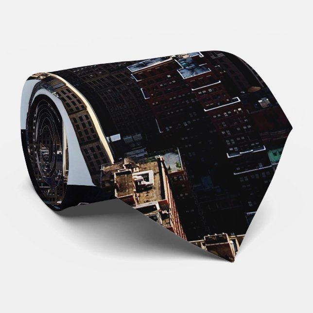New- York Cityreich-Staaten buidings Krawatte (Gerollt)