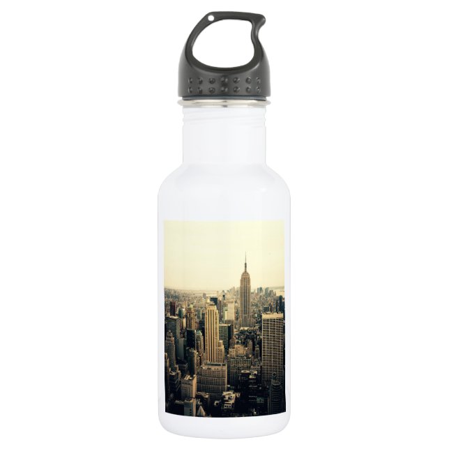 New- York CitySkyline Edelstahlflasche (Vorderseite)