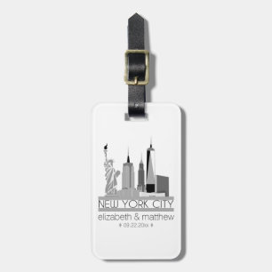 New- York CitySkyline-Hochzeit Gepäckanhänger