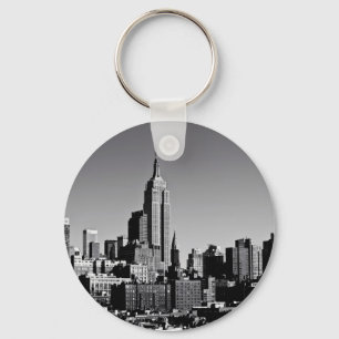 New- York CitySkyline in Schwarzweiss Schlüsselanhänger