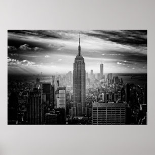 New- York CitySkyline Schwarzweiss Poster