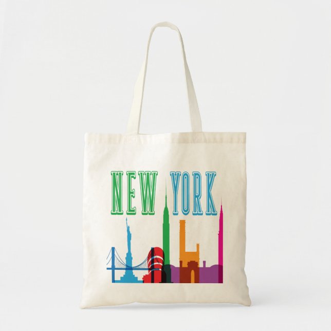 New York Cityskyline-Taschen-Tasche Tragetasche (Vorne)