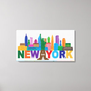 New- York CitySkyline-Typografie Leinwanddruck