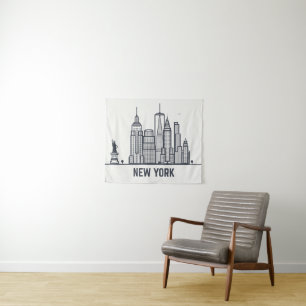 New- York CitySkyline Wandteppich