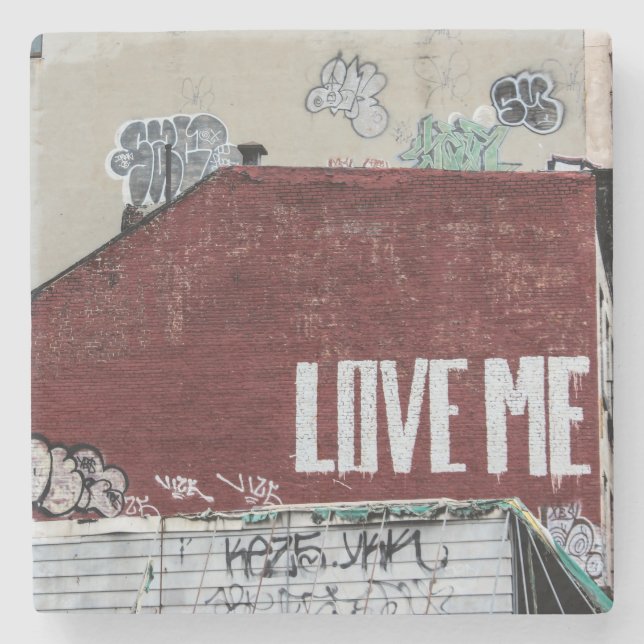 New- York Citystraßen-städtisches Foto Steinuntersetzer (Vorderseite)