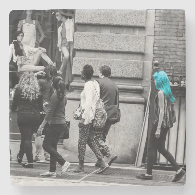 New- York Citystraßen-städtisches Foto Steinuntersetzer (Vorderseite)