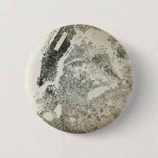 New York Citystraßen-und -Gebäude-Vintage Karte Button