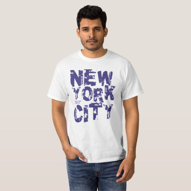 New- York Citytext-Typografie-Staaten Amerika T-Shirt (Vorne ganz)