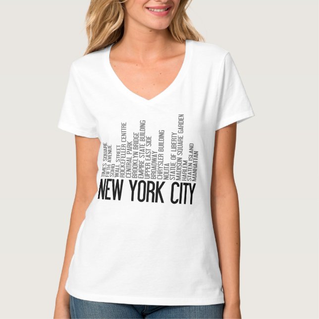 New- York Citytypographie-T - Shirt (Vorderseite)