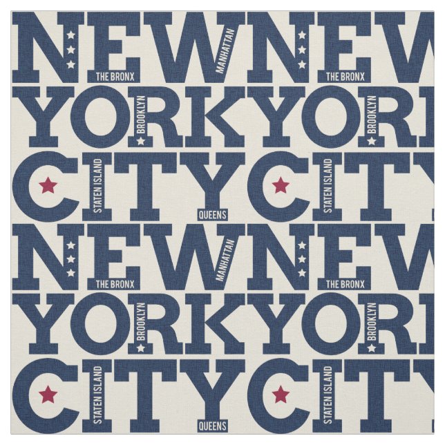 New- York Citytypographiegewebe Stoff (Muster)