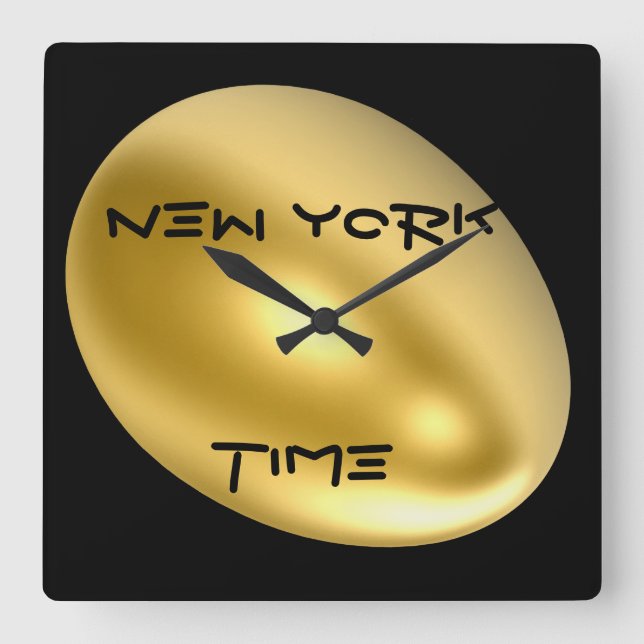 New- York CityWanduhr! Quadratische Wanduhr (Vorderseite)