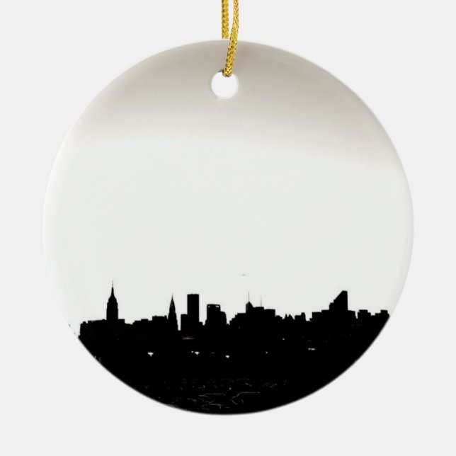 New- York Cityweihnachtsverzierung Keramikornament (Vorne)