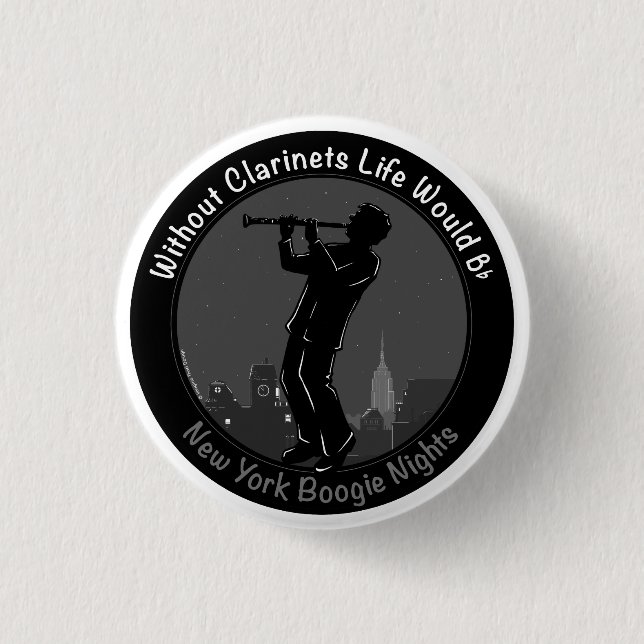 New York Clarinet Player Button (Vorderseite)
