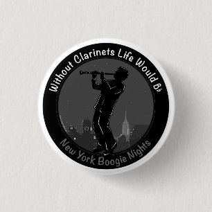 New York Clarinet Player Button