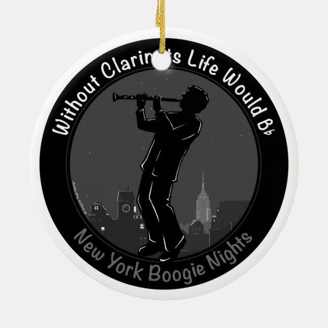 New York Clarinet Player Keramikornament (Hinten)