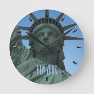 New York  Clock Statue of Liberty Wall Clock Runde Wanduhr