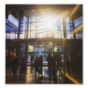 New York Columbus Circle Shoppers Sunlight NYC Fotodruck
