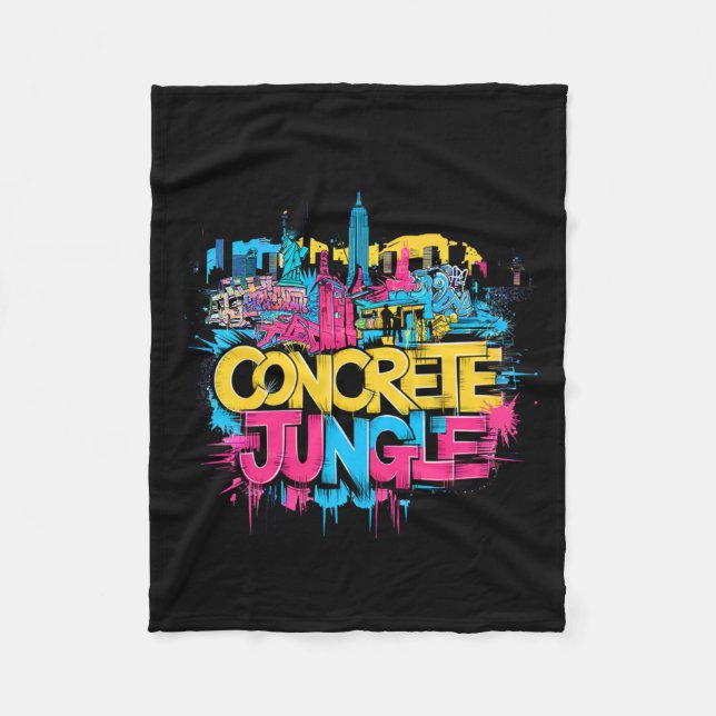New York Concrete Jungle Fleecedecke (Vorderseite)