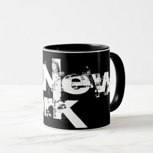 New York - Coole Schwarz-Weiß-Tasse Tasse