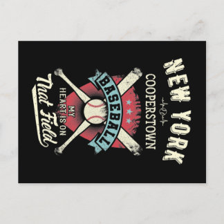 New York Cooperstown Baseball Postkarte