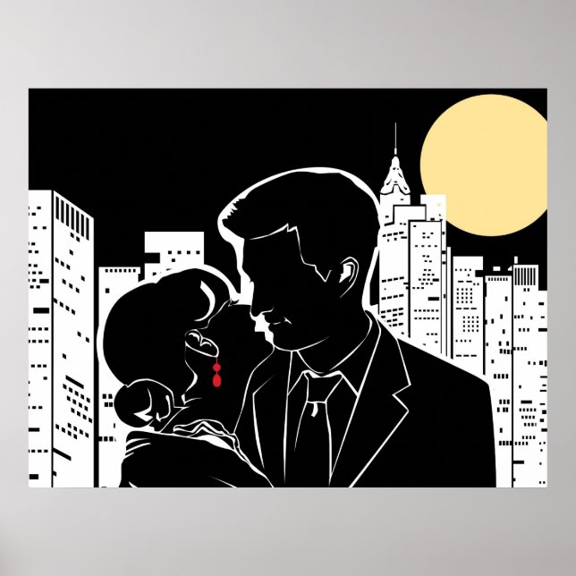 New York Couple's Kiss Poster (Vorne)