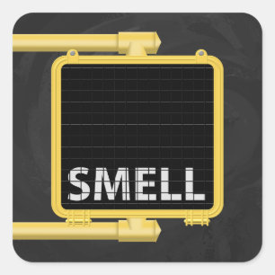 New York Crosswalk - Schildchen riechen Quadratischer Aufkleber