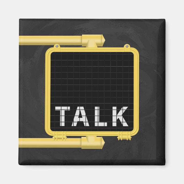 New York Crosswalk Sign Talk Magnet (Vorne)