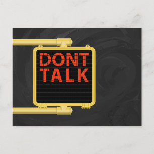 New York Crosswalk Sign Talk Postkarte