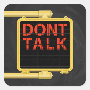 New York Crosswalk Sign Talk Quadratischer Aufkleber