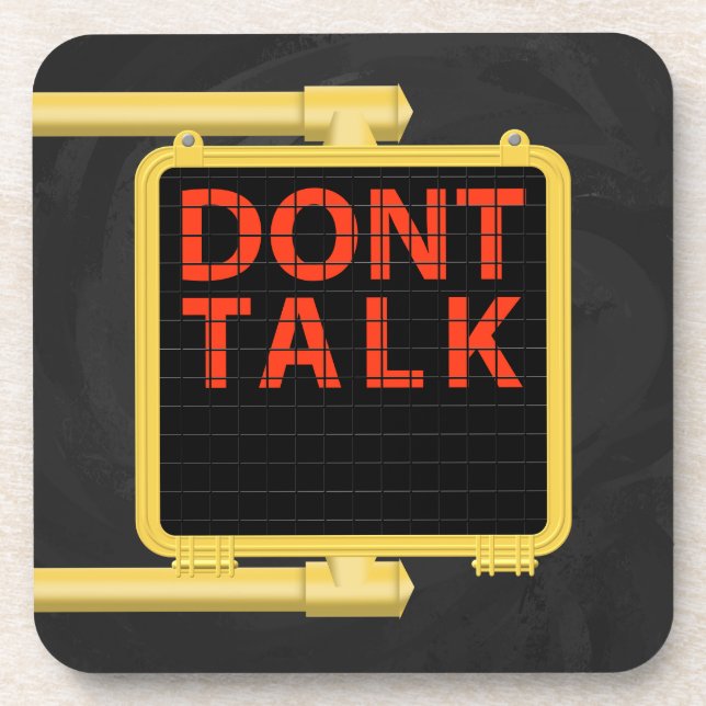 New York Crosswalk Sign Talk Untersetzer (Vorderseite)