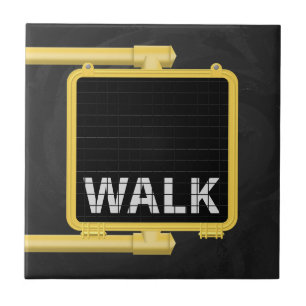 New York Crosswalk Sign Walk Fliese