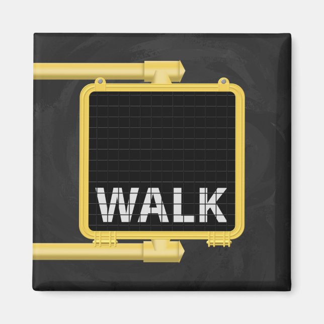 New York Crosswalk Sign Walk Magnet (Vorne)