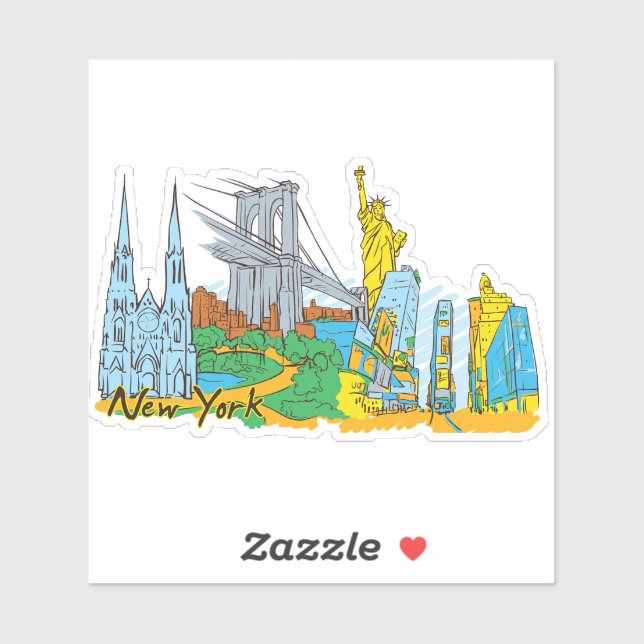 New York Ctiy Aufkleber (Blatt)