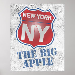 New York das Big Apple Schild Poster