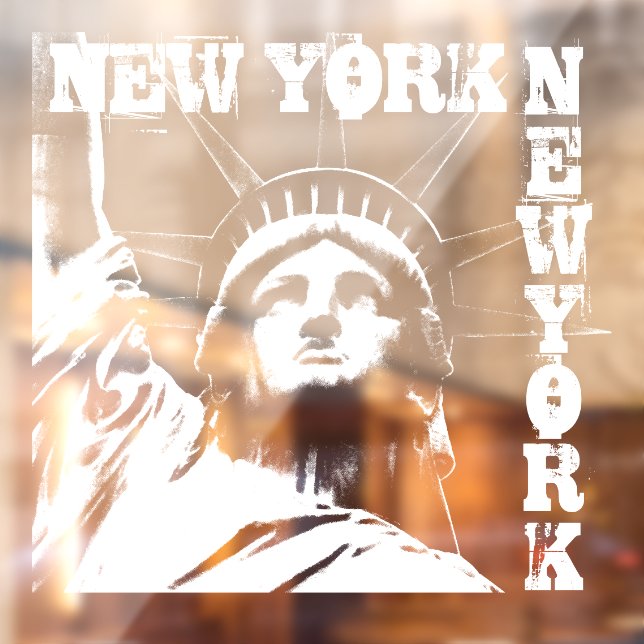 New York Decal Statue of Liberty Window Cling Fensteraufkleber (Blatt 2)
