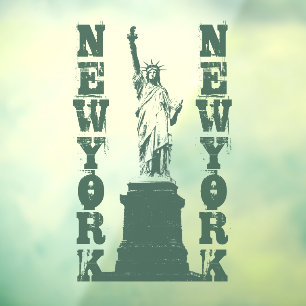 New York Decal Statue of Liberty Window Cling Fensteraufkleber