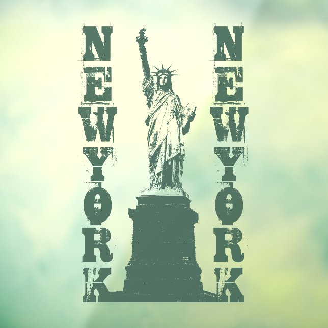 New York Decal Statue of Liberty Window Cling Fensteraufkleber (Blatt 3)